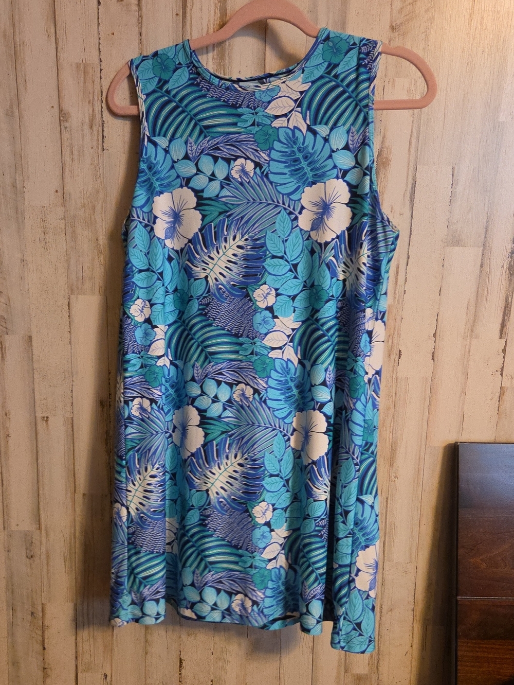 Coolibar Blue & Aqua Tropical A-Line Dress